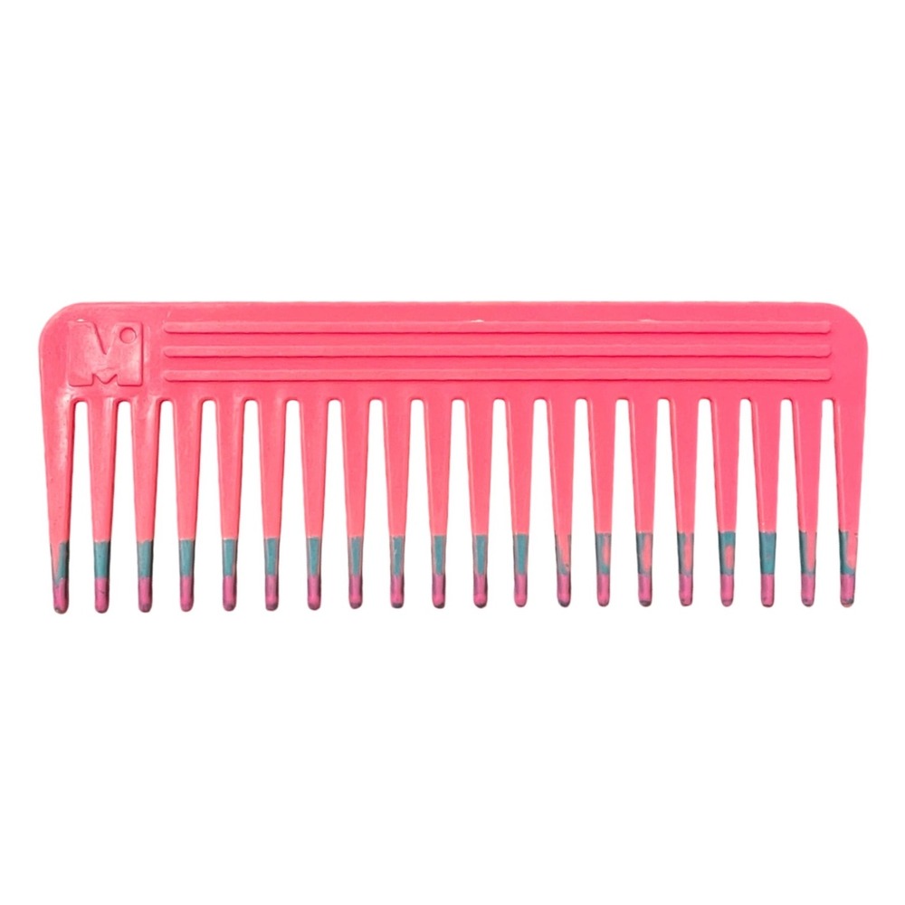 Vintage 80s/90s MEBCO Pink blue purple Dipped Wide Tooth Comb New